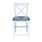 International Concepts Vineyard Counter Height Stool, 24" Seat Height, White/Heather gray S05-142 - alternate 4